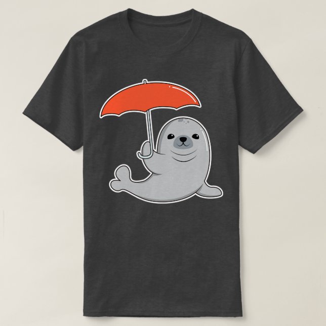 Försegling med paraply t shirt (Design framsida)