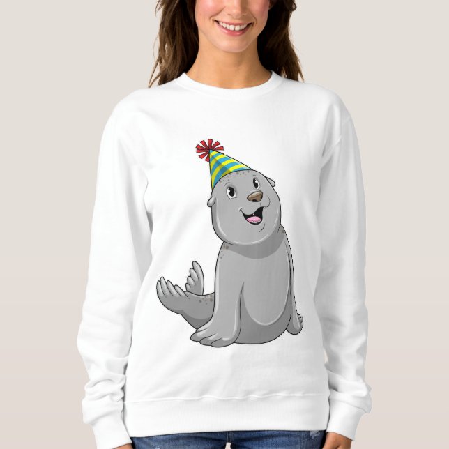 Försegling med Party hat Party T Shirt (Framsida)