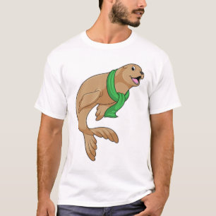 Försegling med Scarf T Shirt