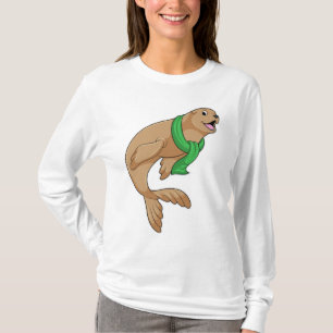 Försegling med Scarf T Shirt