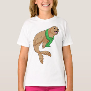 Försegling med Scarf T Shirt