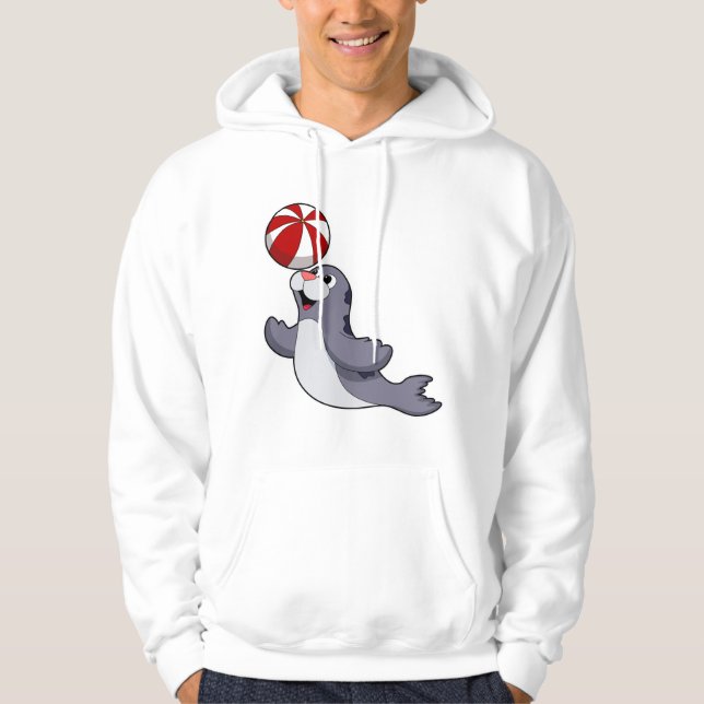 Försegling med Vatten polo Hoodie (Framsida)