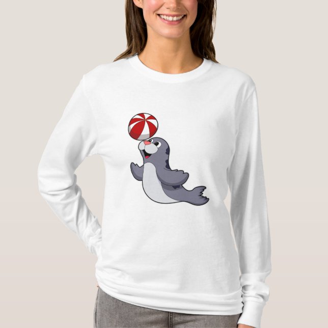 Försegling med Vatten polo T Shirt (Framsida)