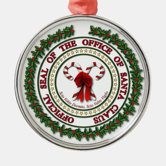 Försegling till Jultomten Deluxe Ornament (Framsidan)