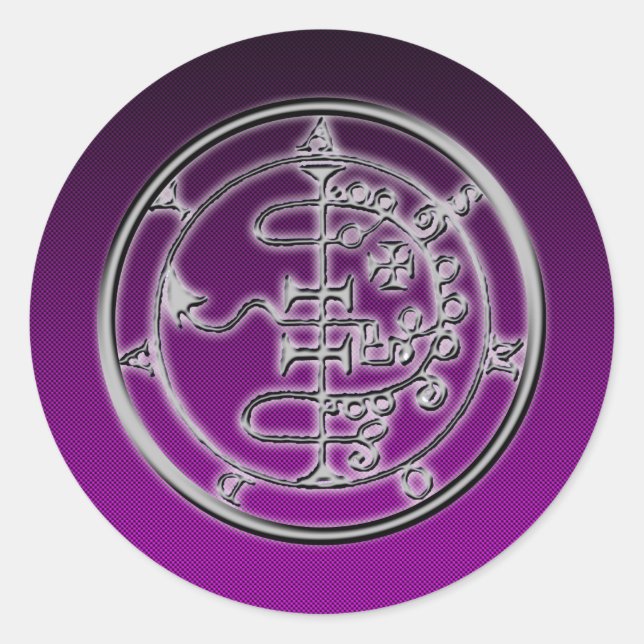 Förseglingen Asmoday Asmodeus Runt Klistermärke (Framsida)