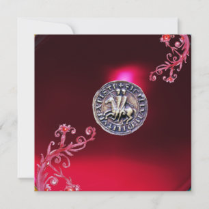 FÖRSEGLINGEN AV KNIGHTS TEMPLAR ruby Red burgundy Inbjudningar