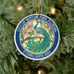 Förseglingen av Winter Park, Florida Julgransprydnad Keramik<br><div class="desc">Förseglingen av Winter Park,  Florida.</div>