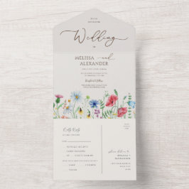 Förseglingen för Wildblomsterträdgårdsbröllop och
