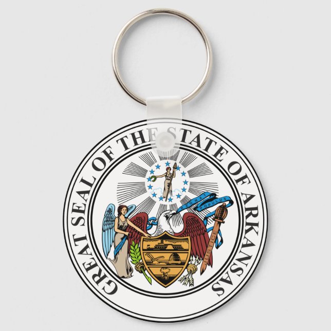 Förseglingen i delstaten Arkansas USA Keychain Nyckelring (Framsida)