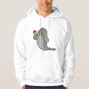 Förseglingen vid rattfyllning med saft hoodie
