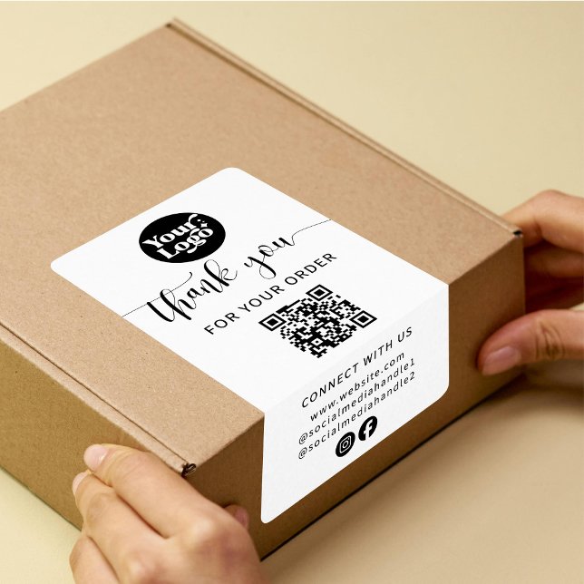 Förseglingsetikett för färgen Paket QR-Logotyp, vi Fraktsedel (Skapare uppladdad)