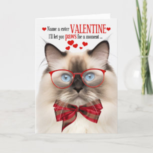Förseglingspunkt Ragdoll Cat Valentine Kattdjur Hu Helgkort