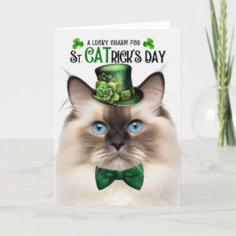 Förseglingspunkten Ragdoll Lucky Charm St CATricks Helgkort