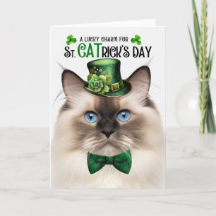 Förseglingspunkten Ragdoll Lucky Charm St CATricks Helgkort