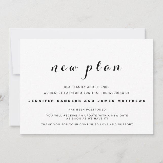 Försenad bröllopsinbjudan inbjudningar (Framsida)