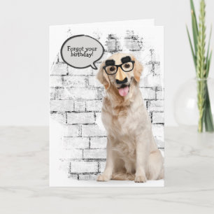 Försenad födelsedag för Golden Retriever Kort