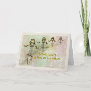 Försenad födelsedag för groda kort
