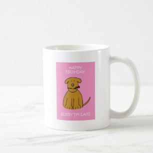 Försenad födelsedag, tecknadPuppy. Kaffemugg