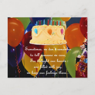 FÖRSENAD FÖDELSEDAG VYKORT