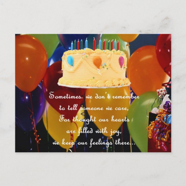 FÖRSENAD FÖDELSEDAG VYKORT (Framsida)