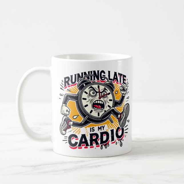 Försenad körning är min vagn - Lussande design Kaffemugg (Vänster)