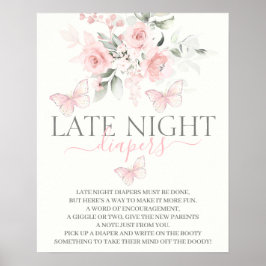 Försenad nattblöjssignatur för fjäril poster