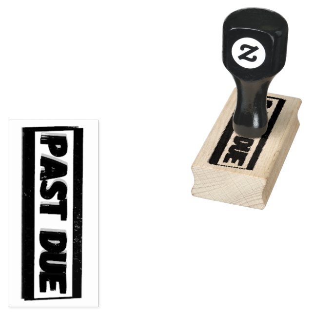 "FÖRSENAD" Trä Gummistempel Stämpel (Stämplad)
