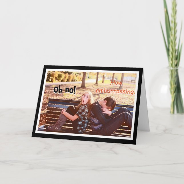 Försenat födelsedag, missat födelsedagskort kort (Framsida)