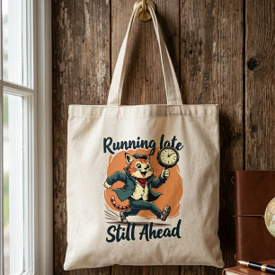 Försent, fortfarande före Knäpp katt Roligt Tygkasse