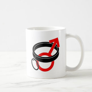 Försett med krage male symbol kaffemugg
