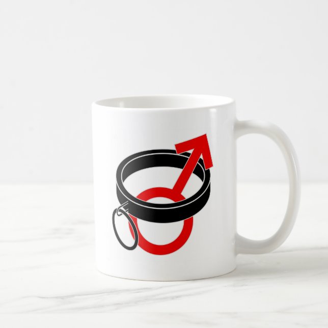 Försett med krage male symbol kaffemugg (Höger)
