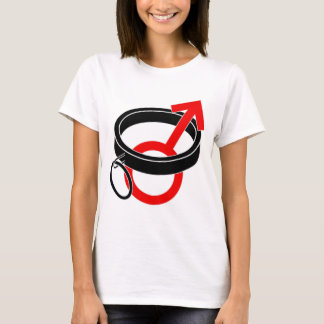 Försett med krage male symbol t-shirt