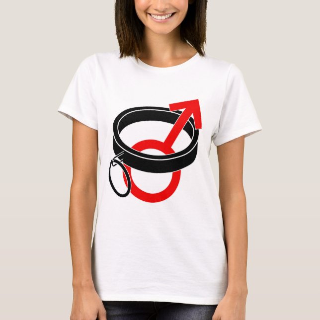 Försett med krage male symbol t-shirt (Framsida)