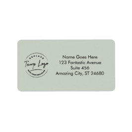 Försetts med företagets Logotyp eller image, försä Adressetikett