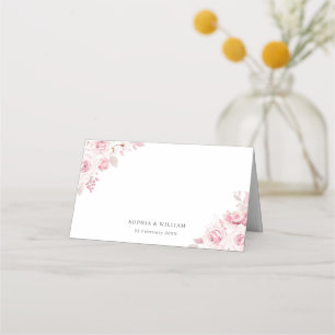 Försiktig  Rosa Elegant bröllop Förlovning Placeringskort