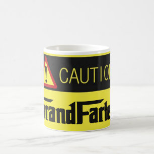 Försiktig, stor farare fars dag lustig lera kaffemugg