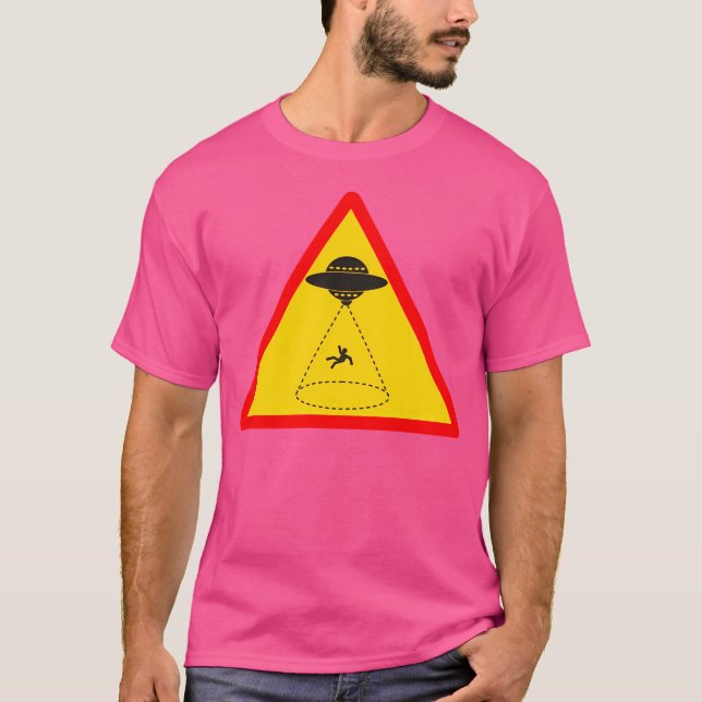 Försiktighet Alienbortrövanden T Shirt (Framsida)