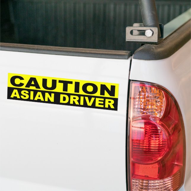 FÖRSIKTIGHET, ASIAN-FÖRARE BILDEKAL (På lastbil)