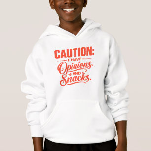 Försiktighet barn hoodie t shirt