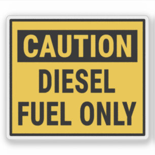 Försiktighet Endast dieselbränsle Klistermärken