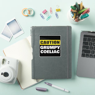 Försiktighet Grumpy Coeliac Celiac Klistermärken