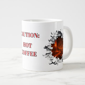Försiktighet Hett Coffee Funny Volcano Lava Mugg Jumbo Mugg