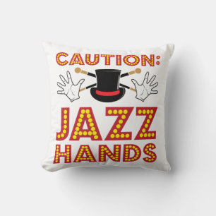 Försiktighet Jazz Händer Dance Dancer Kudde