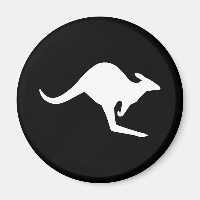 Försiktighet Kangaroo Magnet (Framsidan)