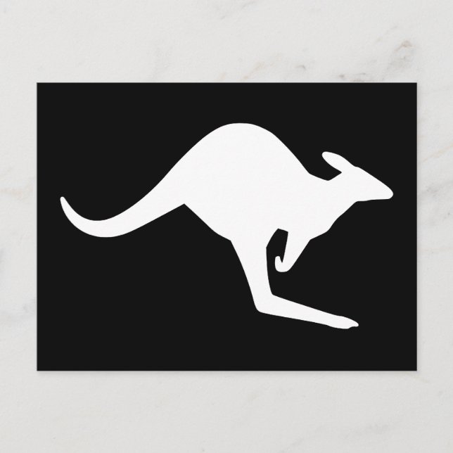 Försiktighet Kangaroo Vykort (Framsida)