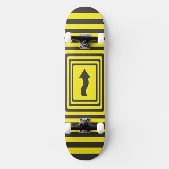 FÖRSIKTIGHET PÅSTÅR FRAMÅT SKATEBOARD BRÄDA 21,5 CM (Framsida)