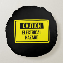 Försiktighet signal rund kudde