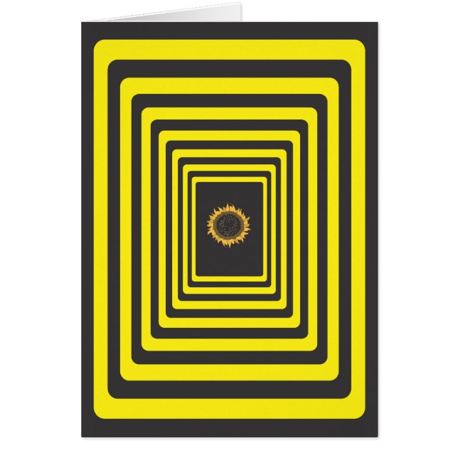Försiktighet, Sun Flower Hälsningskort (Framsidan)