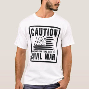 Försiktighet talar spontant om civila Krig T Shirt