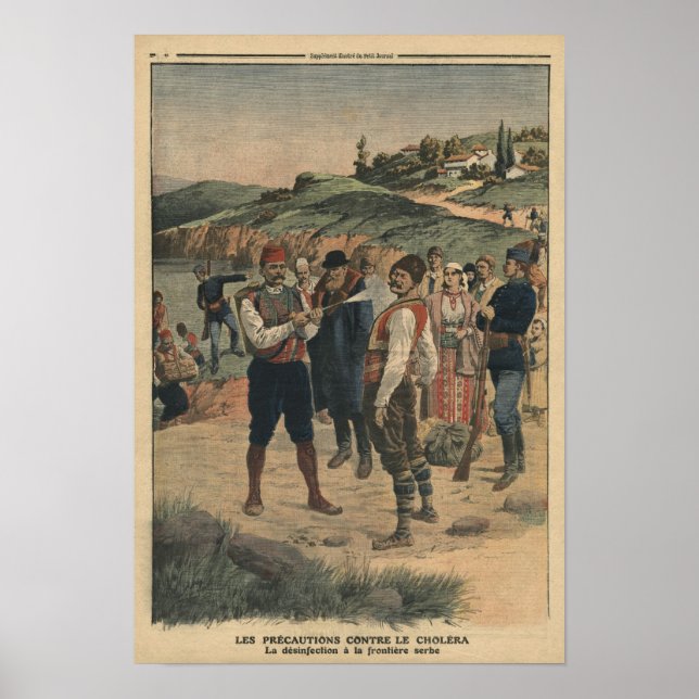 Försiktighetsåtgärder för att förebygga kolera poster (Framsidan)